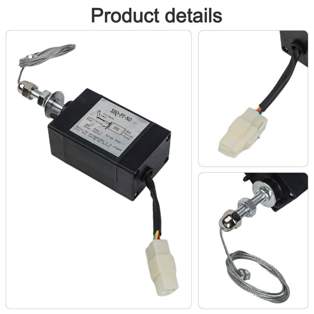 12V Electromagnetic XHQPT Valve Engine Stop Solenoid with Electric Throttle Adjuster for Automotive and Industrial Applications