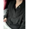 Men's 2024 Autumn/Winter Loose Trend Pique Knit Hoodie Sweater