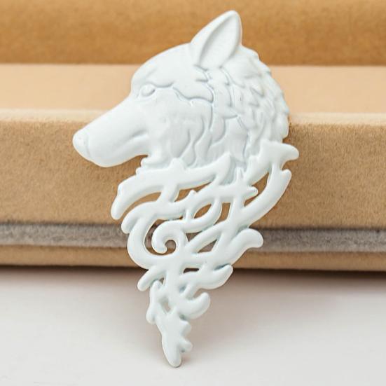 Vintage Women Men Wolf Lapel Brooch Pin Collar Jewelry Shirt Jeans Jacket Badge