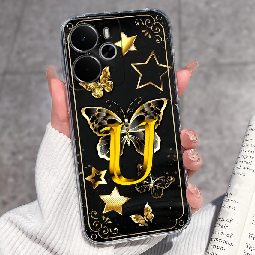 

Для Realme 14 15 13 12 Pro Plus 14T 14X 15T 12Lite Модний Арт Літери Чохол для Телефону Прозорий ТПУ Силікон Захисний Чохол від Падінь Для Realme Чохол Realme 14X 5G