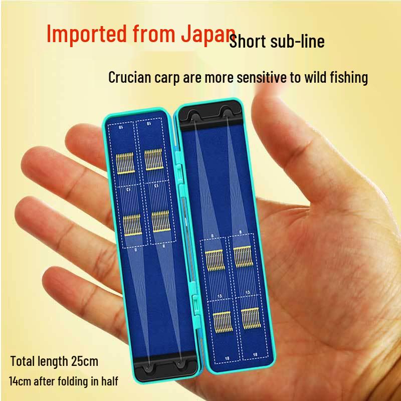 40-Piece Toray Short Leader Gold Haiyuki Izu Barbed Double Hook Set with Anti-Tangle Sleeves