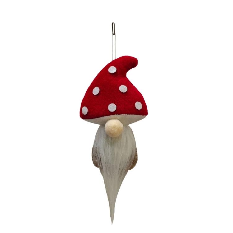 

1/4/6 Pcs Mushroom Gnomes Christmas Ornament Elf Dwarf Small Pendant for Christmas Tree Holiday Wedding Party Decoration
