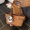 Pu Suede Shoulder Bag For Women With Zipper Closure And Inner Pouch For Daily Use