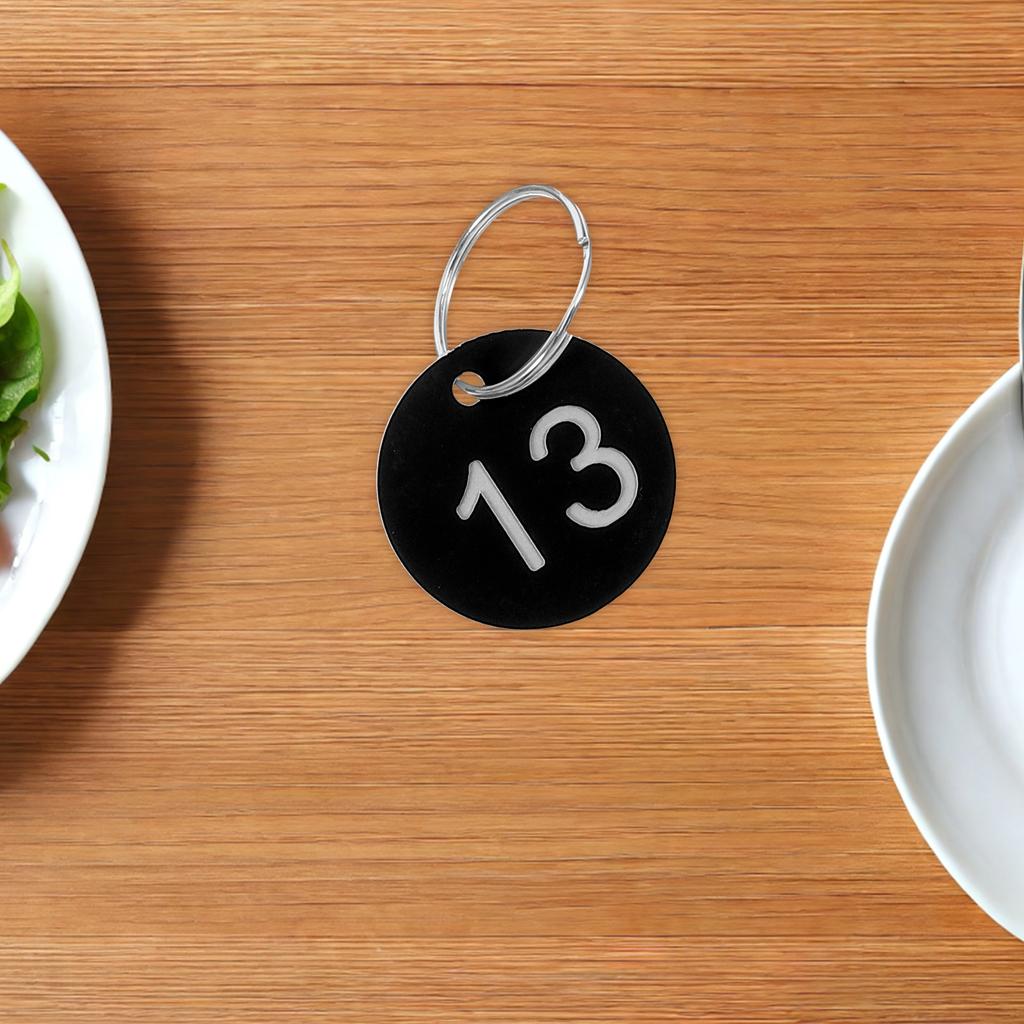 1Set Numbered Key Tags Plastic Round Number Tag 1-20 for Organizing Keys Cards Bags Lockers Efficient Identification Labels