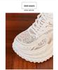 Women's 2024 Autumn Versatile Thick-Soled Hidden Heel Dad Shoes - Breathable Platform Casual Sneakers