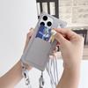 Wallet Crossbody Phone Case for IPhone 17 Air 16 15 14 13 12 11 Pro Max X XS XR Strap Necklace Card Holder Soft Silicone Cover