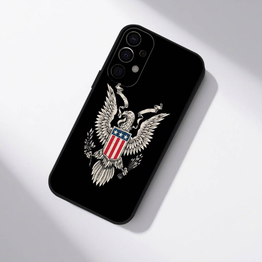 USA Flag American Phone Case For Samsung S25,S24,S21,S22,S23,S30,Ultra,S20,Plus,Fe,Lite,5G Black Cover