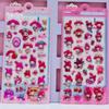 6pcs Sanrio Cute Kuromi My Melody Relief Stickers Kawaii Cartoon 3D Puffy Reward Decals Suitcase Guitar Phone Case Sticker Toys