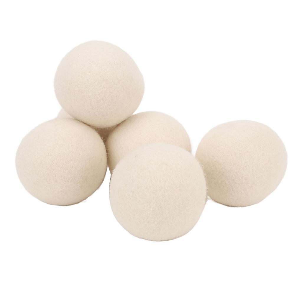 6Pcs Wool Dryer Balls Accelerated Drying Eliminates Static Electricity Reusable Wool Felt Fabric