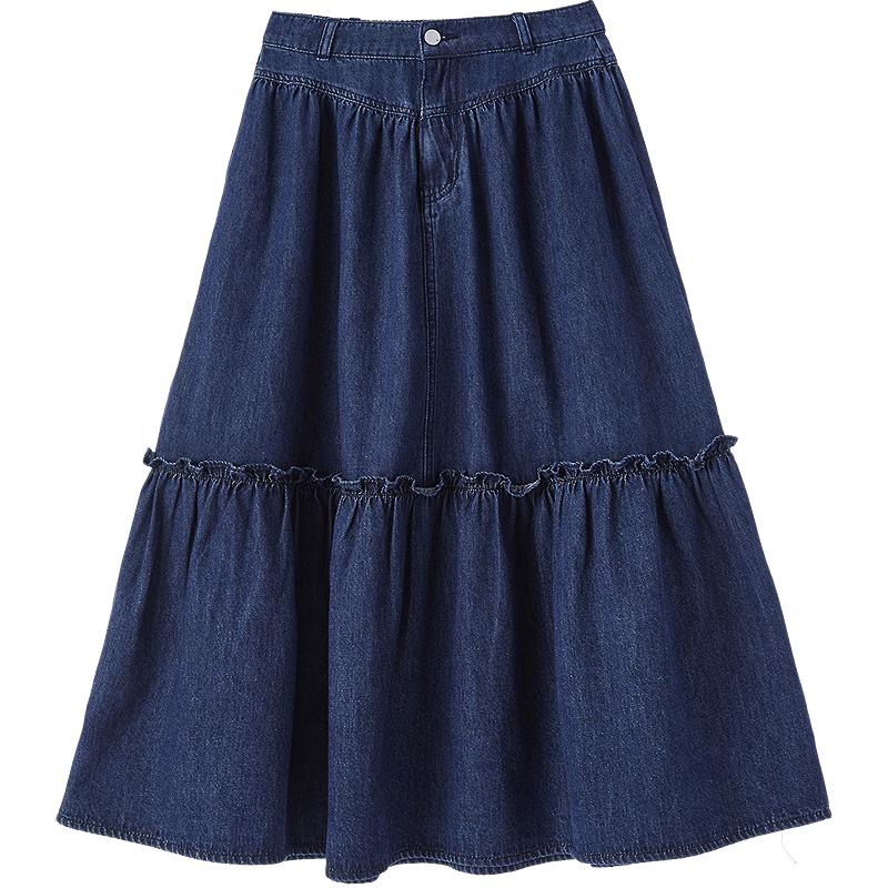 Baitu Women s High-Waist Ruffle Tiered Skirt M