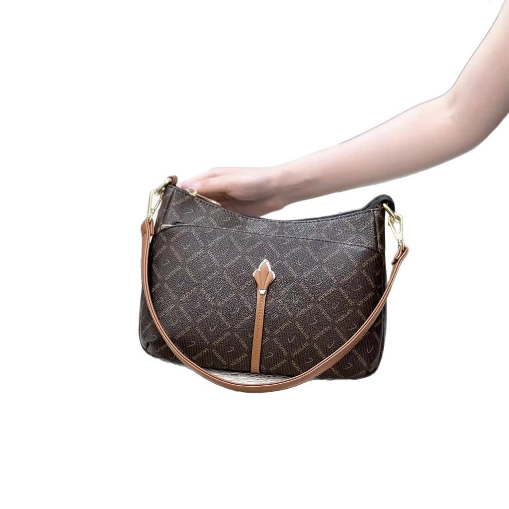 2025 Retro Chain Underarm Bag - European & American Style Crossbody Shoulder Handbag, Printed Bucket Design, Compact & Chic