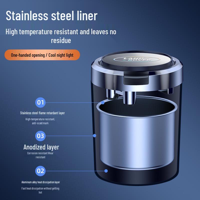 Dustproof Car Ashtray for Land Rover Range Rover, Defender, Evoque, Velar, Discovery Sport