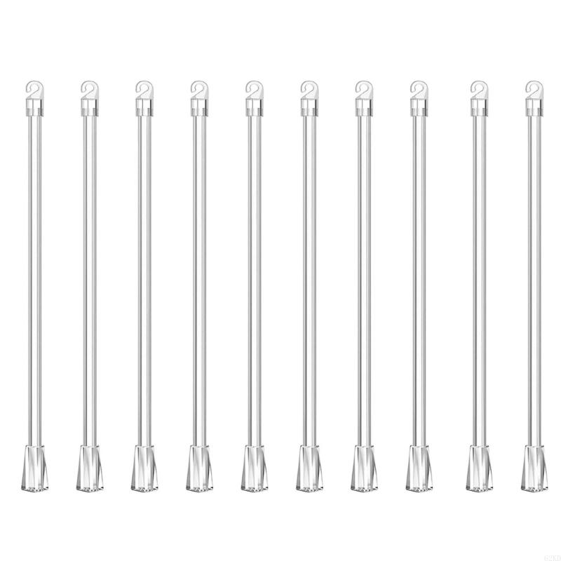 62KD 2/4/6/8/10Pcs Vertical Blinds Replacement Pull Rods with Hook and Handle for Door Window Curtain Shade Tilt Wand