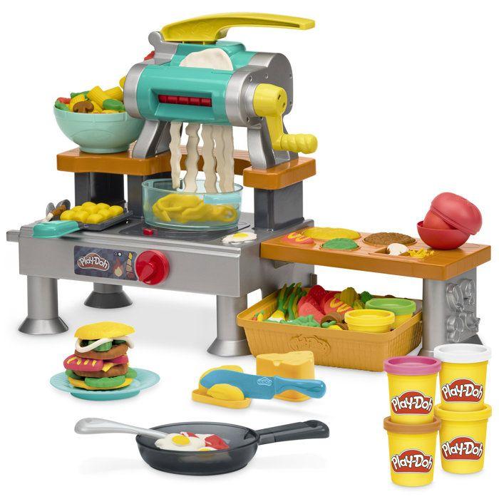 Play-Doh La Cuisine des Petits Chefs, coffret de pâte à modeler avec sons de cuisson réalistes, plus de 25 aliments à créer, dès 3 a
