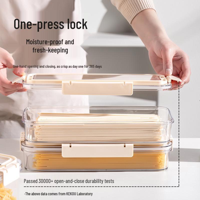 Food-Grade Large Capacity Noodle Storage Box with Handle and Seal
