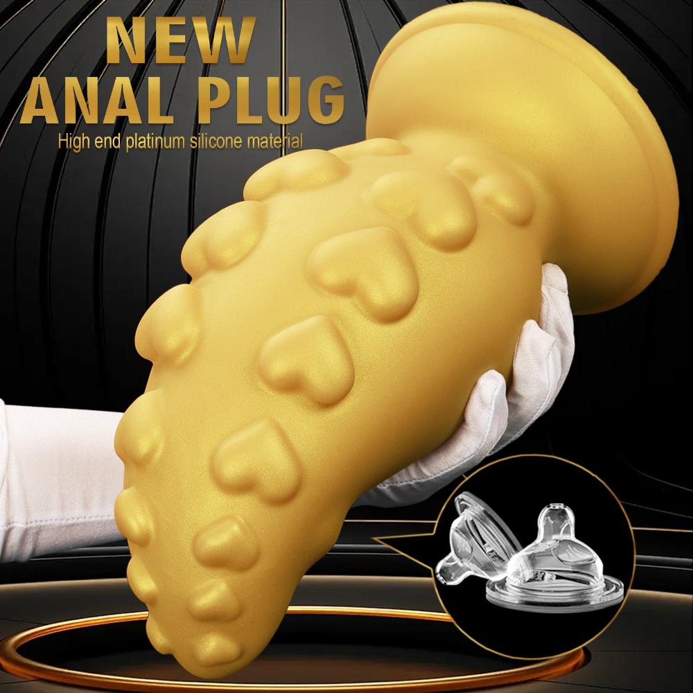 Large Size Octopus Anal Plug - Extra Thick Silicone Butt Plug for Beginner to Advanced Anal Training, Men & Women Couples Sex Toys