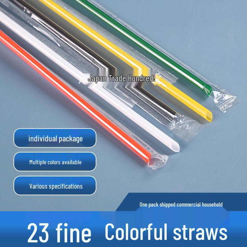 Individually Wrapped Transparent Sharp Tip Boba Straws - Pack of 1