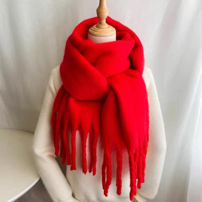 Scarf Women's Winter With Classic Plaid Thicken Student Long Shawl Lovers Neck Thicken to Keep Warm