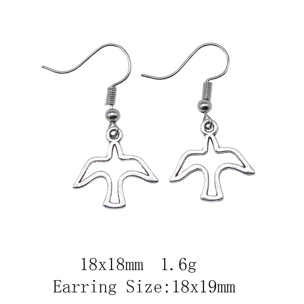 

Новые поступления Рождественские серьги Птица Феникс Серьги-подвески и висячие серьги Оригинальные серьги A03-1pair-18x18mm