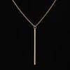 Simple Classic Fashion Stick Pendant Necklace Hollow Girl Long Link Chain Square Copper Necklaces Strip Jewelry For Women