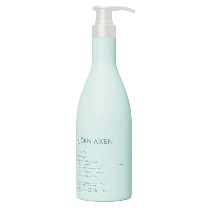 Björn Axén Moisture Shampoo 750 ml – Salonverpakking – Intensief Hydraterende Shampoo Voor Droog, Beschadigd & Pluisgevoelig Haar - Met Hyaluronzuur & Anti‑Dehydration Technologie – Hydrateert, Verzacht & Geeft Glans – Vegan & Dermatologisch Getest