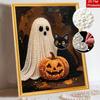 Halloween ghost black cat pumpkin pearl painting art kit handmade diy home decorations