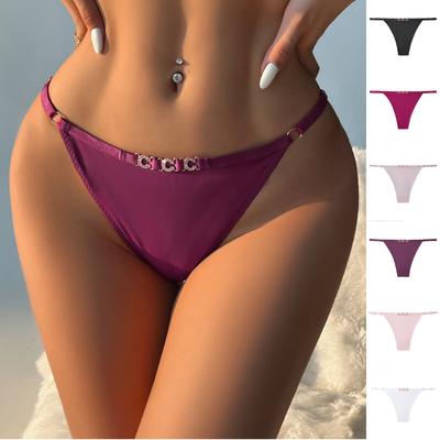Seksi İnce Askılı ve Harfli Seksi Kadın Düşük Bel İç Çamaşırı
