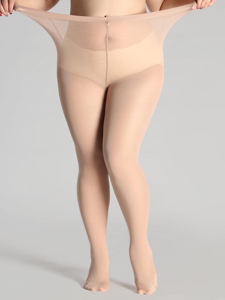 A PAIRS Transparent Black Solid Color Plus Size Pantyhose Ultra-thin Nylon Stocking Korea Slim High Quality Tights