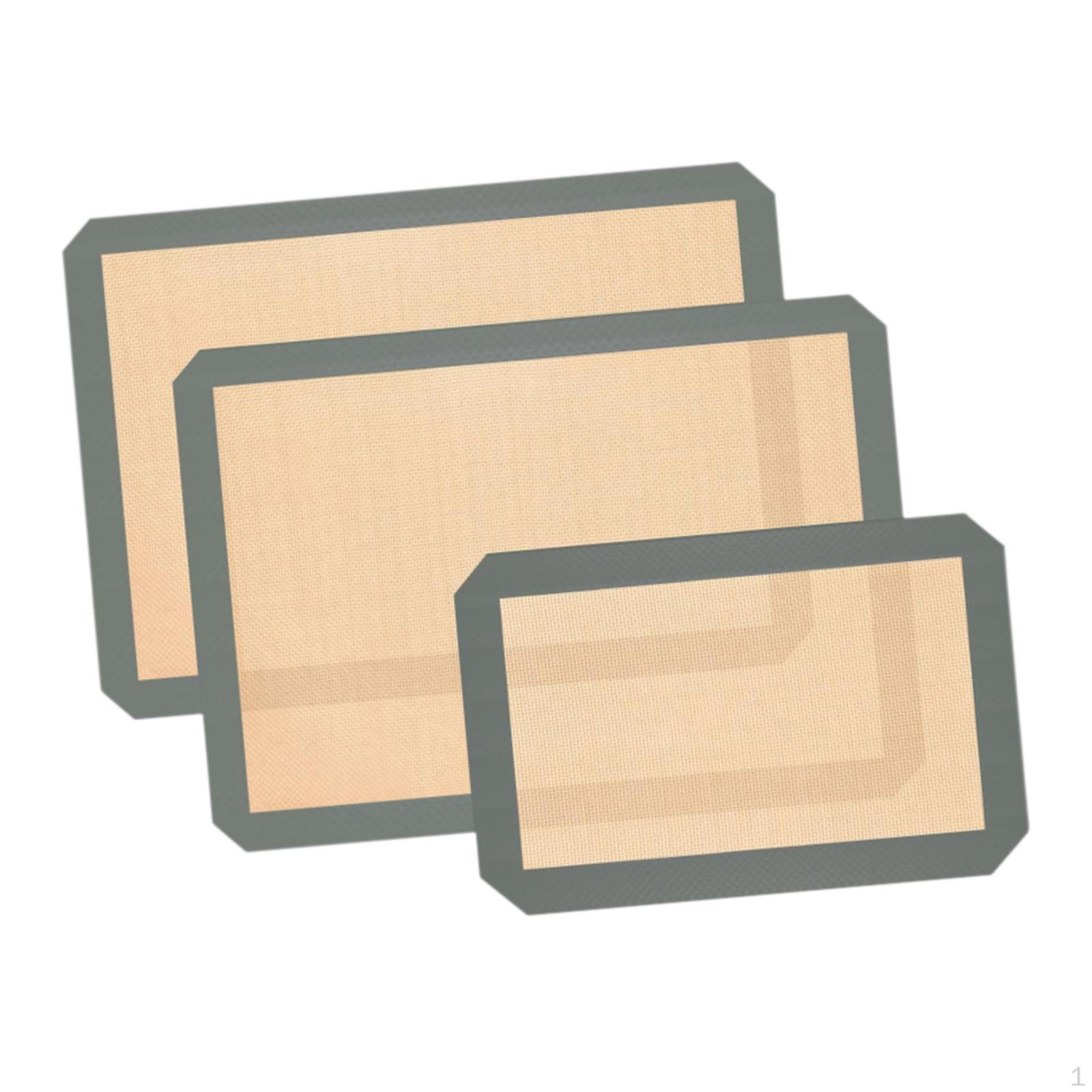 

3 шт. силиконовый коврик для выпечки противень для печенья антипригарный многоразовый, противень для духовки, безопасный для пищевых продуктов серый