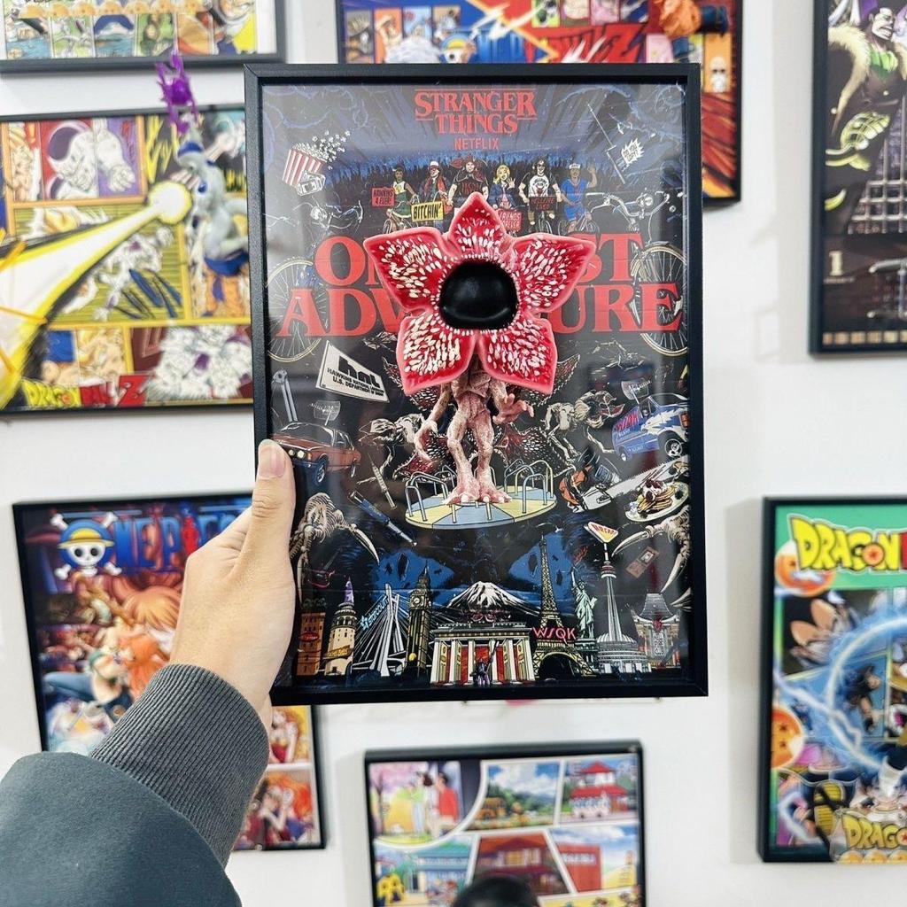 Stranger Things Demogorgon Model 3D Figurka z Malowaną Ramką Ramka Ucieczki Figurka Anime Model
