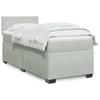 VidaXL Slat Bed Base and Mattress Light Grey 100x200cm Velvet 3288528