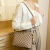 Women's Diagonal Shell Bag Classic Vintage Print Bag Light Luxury Large Capacity Single Shoulder Chain Hand Bag