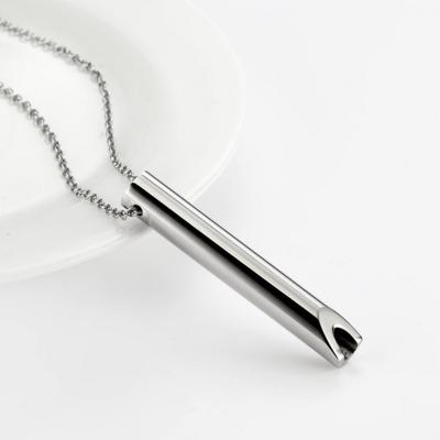 Collar de respiración Mindfulness, colgante antioxidante de acero inoxidable para aliviar la ansiedad y la meditación del estrés
