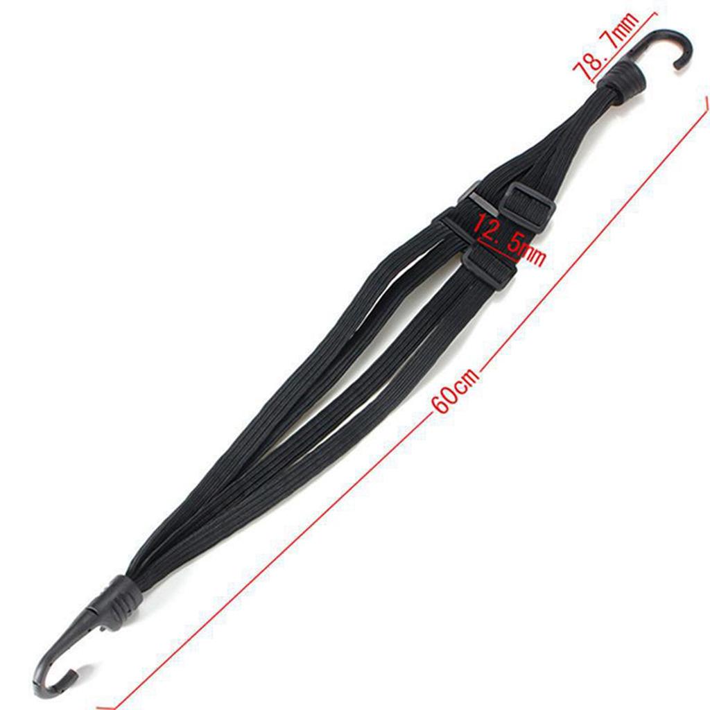 Hjelm Elastisk Tau Stropp Stabil Svart Uttrekkbar Hjelm Bagasjestropp For Motorsykkel 90cm 35.43in