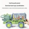 Youngsters's Large Dinosaur Transporter Toy T Rex Car, Unbreakable Youngsters's Toy Inertia Car, Car 1+3 Small Dinosaurs+1 Egg+1 Tree,Style Random