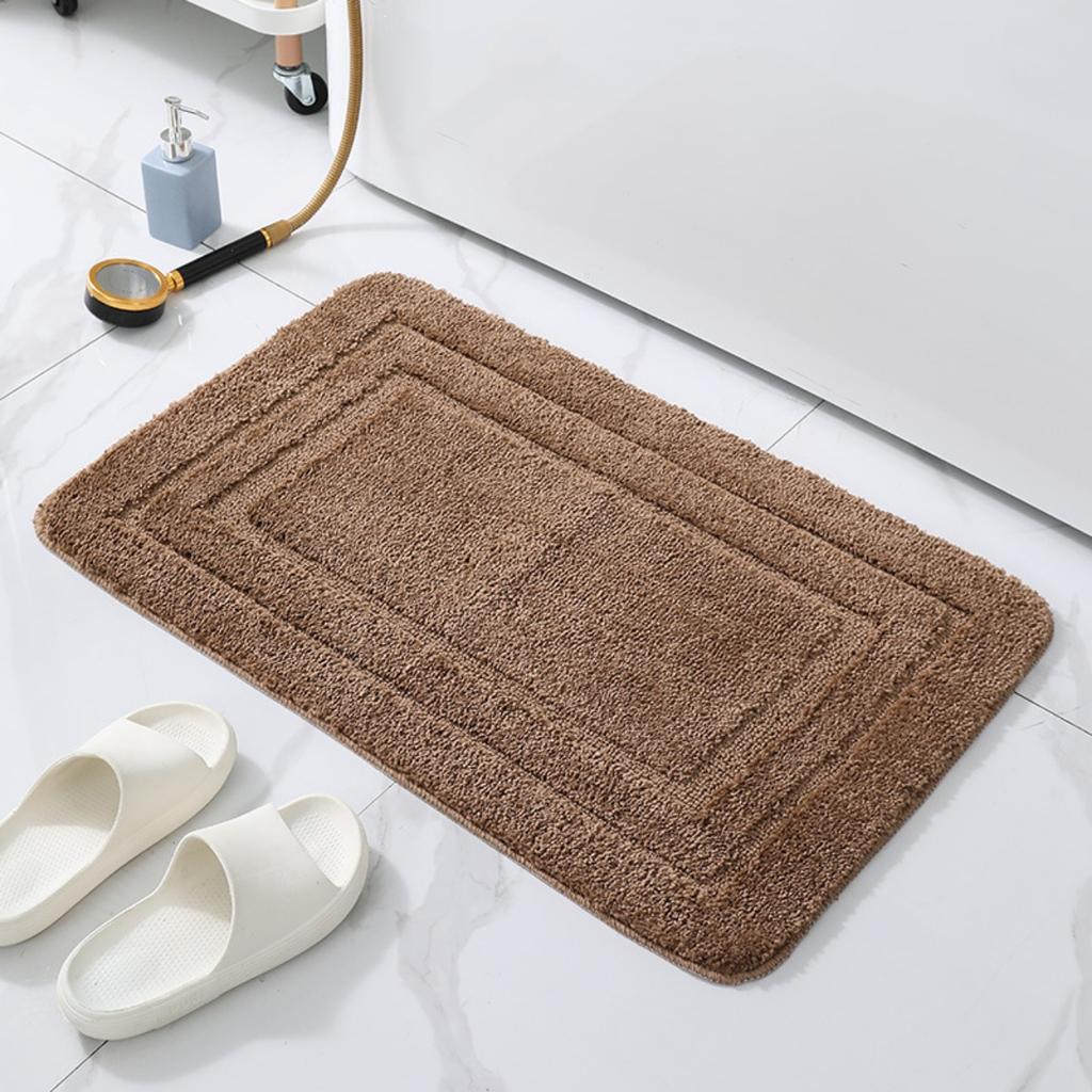 Coral Fleece Emboss Bathroom Cashmere Thickening Mat Bath Non-slip Carpets In Wash Basin Bathtub Side Floor Rug Shower Room Doormat Memory Foam 3D Pad