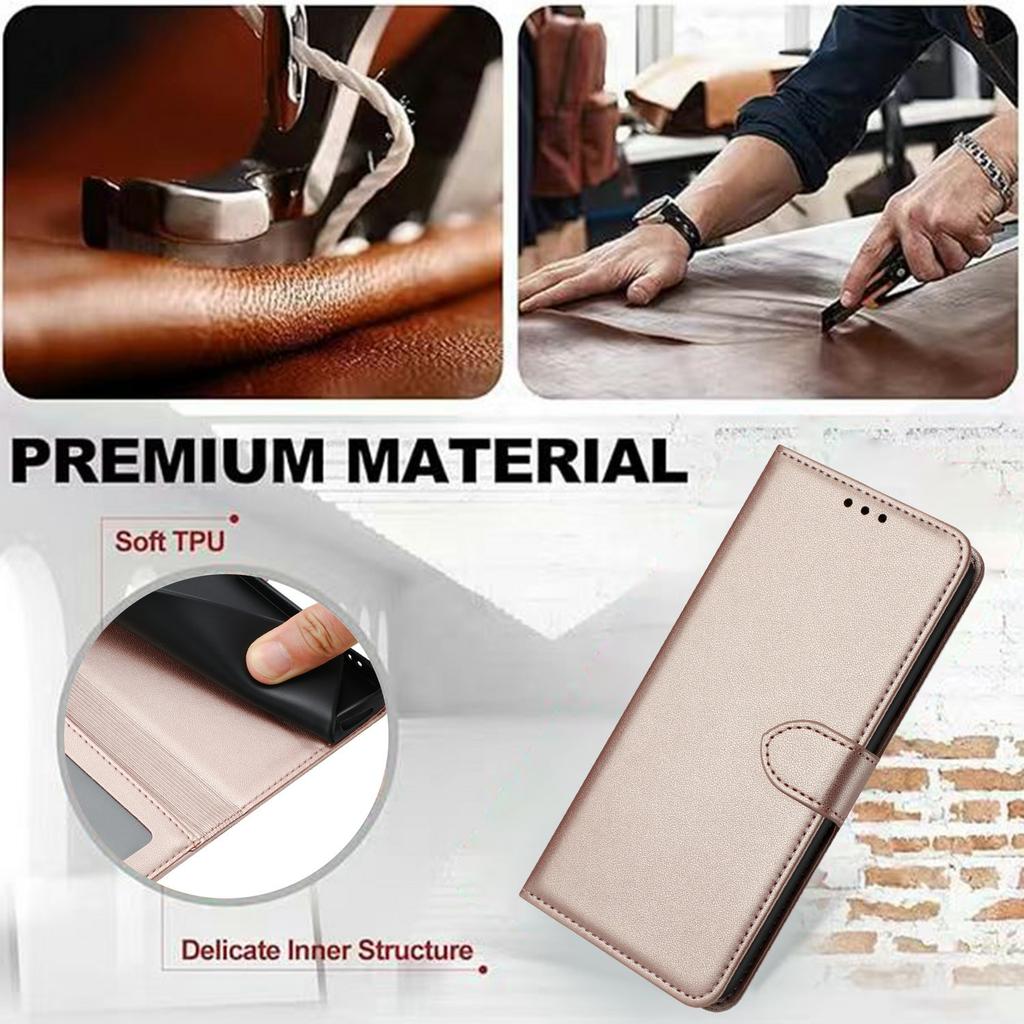 For Samsung Galaxy A06 4G Wallet Phone Case Leather Stand Cover with Strap