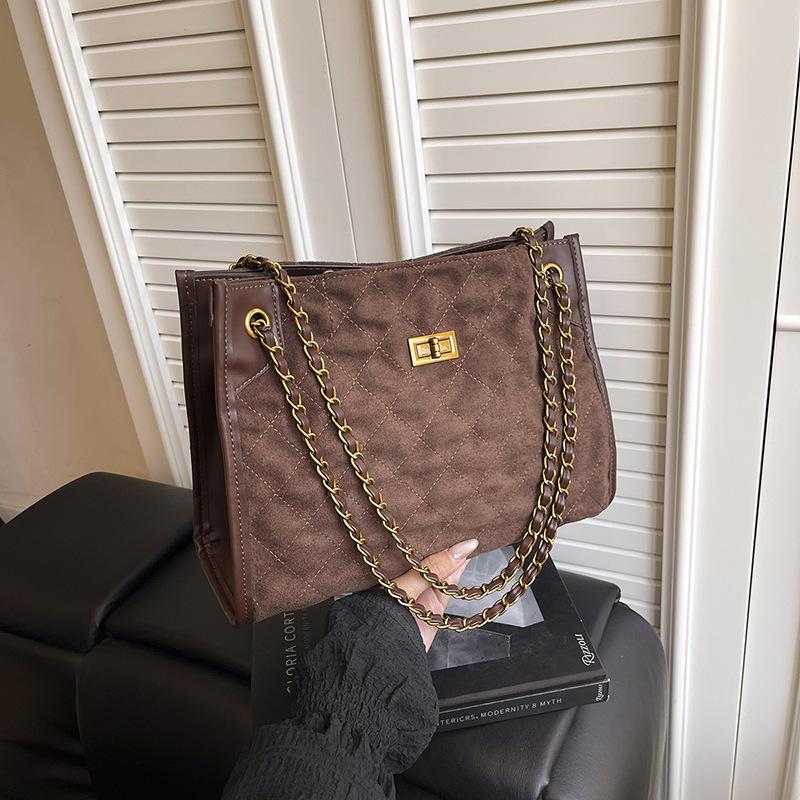Suede Bag Women's New High-end Chain Shoulder Messenger Bag Large-capacity Tote Bag