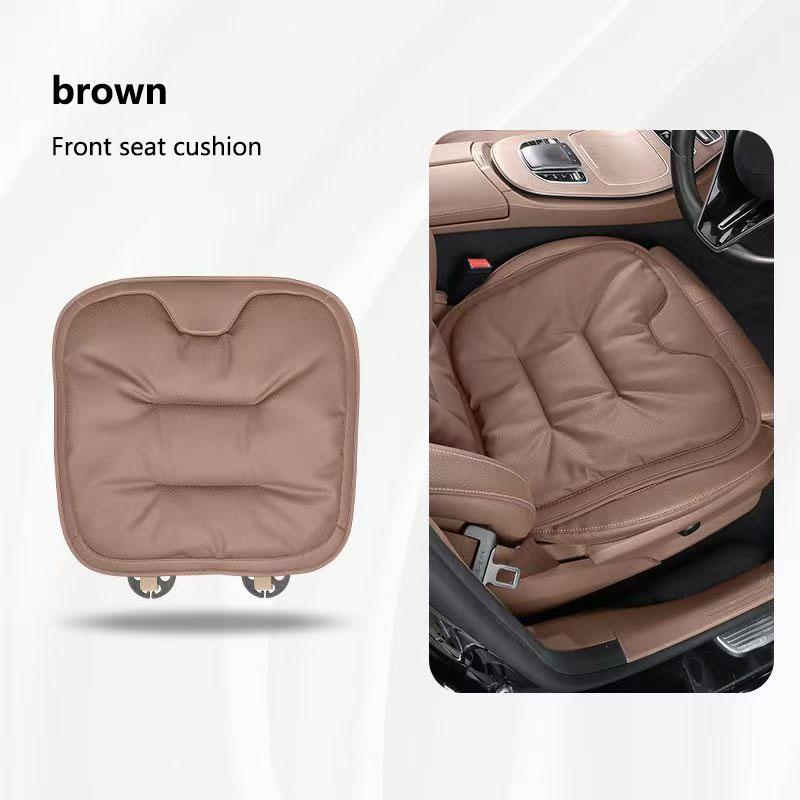 For Tesla Car Cushion Seat Cushion Backrest Single Piece Nappa Leather Breathable Velvet Four Season Universal Auto Interior