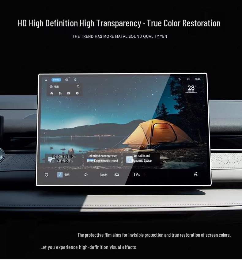 Tempered Screen Protector for Geely Galaxy Starry 8 Navigation Control Display.