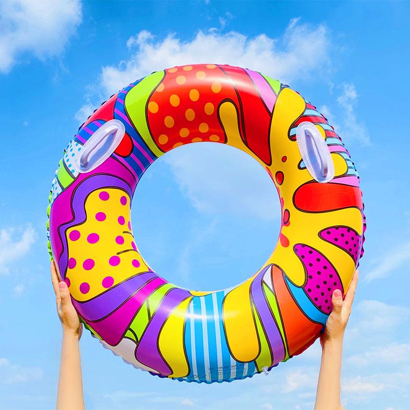 Swimming Ring Thickening Men and Women Inflatable Swimming Circle Convenient Pool Float for Adult Summer Outdoor Party Outdoor