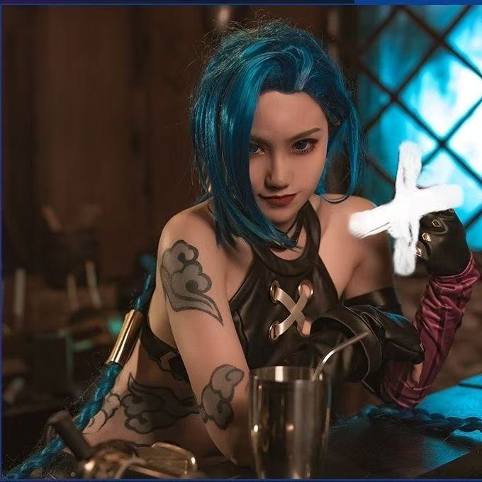 Halloween Cosplay Costume LOL Coswear League Of Legends Battle Of Two Cities Jinx Cosplay Costume Game Anime Game Cos