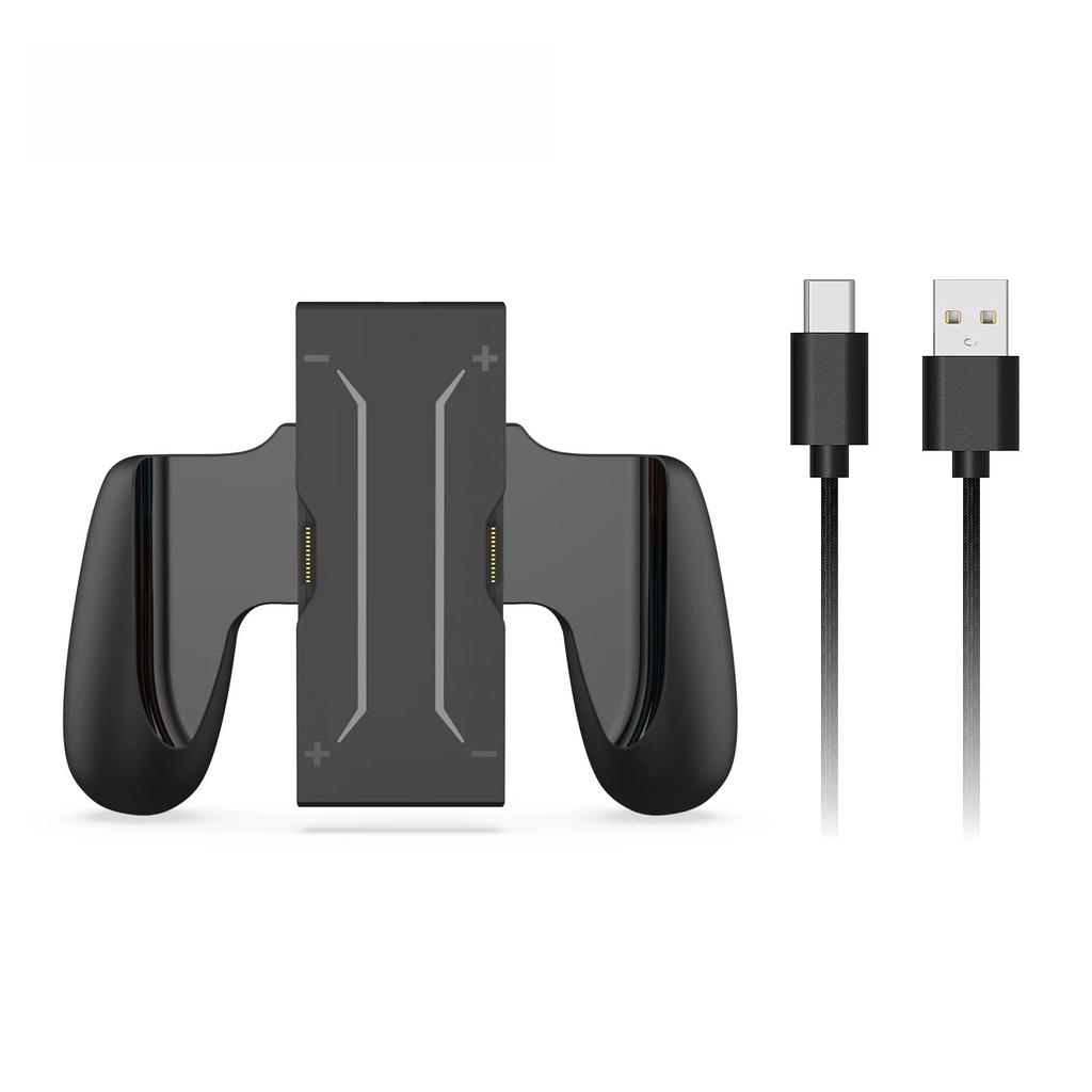 Magnetic Charging Grip for Switch 2 Gamepad,Fast Charge for Both Controllers with LED Light & GL/GR Buttons