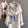 Cashmere Soft Warm Fringe Pashmina Shawl New Luxury Brand Two-Sided Jacquard Scarf Pashmina Winter Coldproof Windproof Blanket