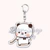 Cute Bubu Love Dudu Yier Keychains Couple Bear Panda Keyrings for Accessories Bag Pendant Key Chain Jewelry Fans Lovers Gifts