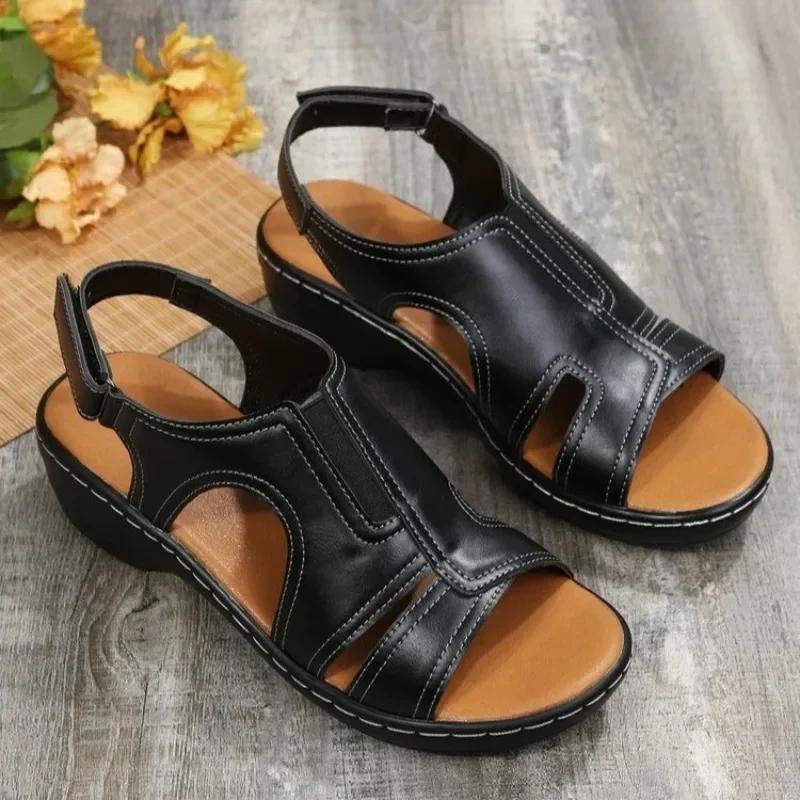 Summer Women Wedge Shoes Orthopedic Sandals Comfort Ladies Shoes Sandalias Plus Size Lightweight Beach Sandals