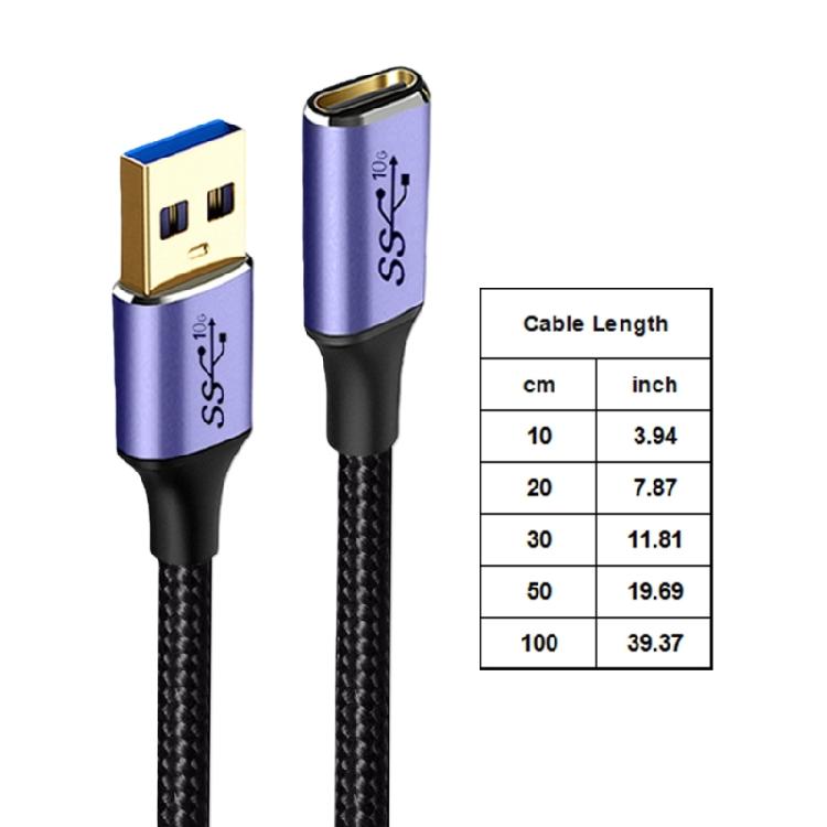 10/20/30/50/100cm USB 3 0 Male To USB C Female Connectors Cable 10Gbps For Laptop Accessories And Peripherals