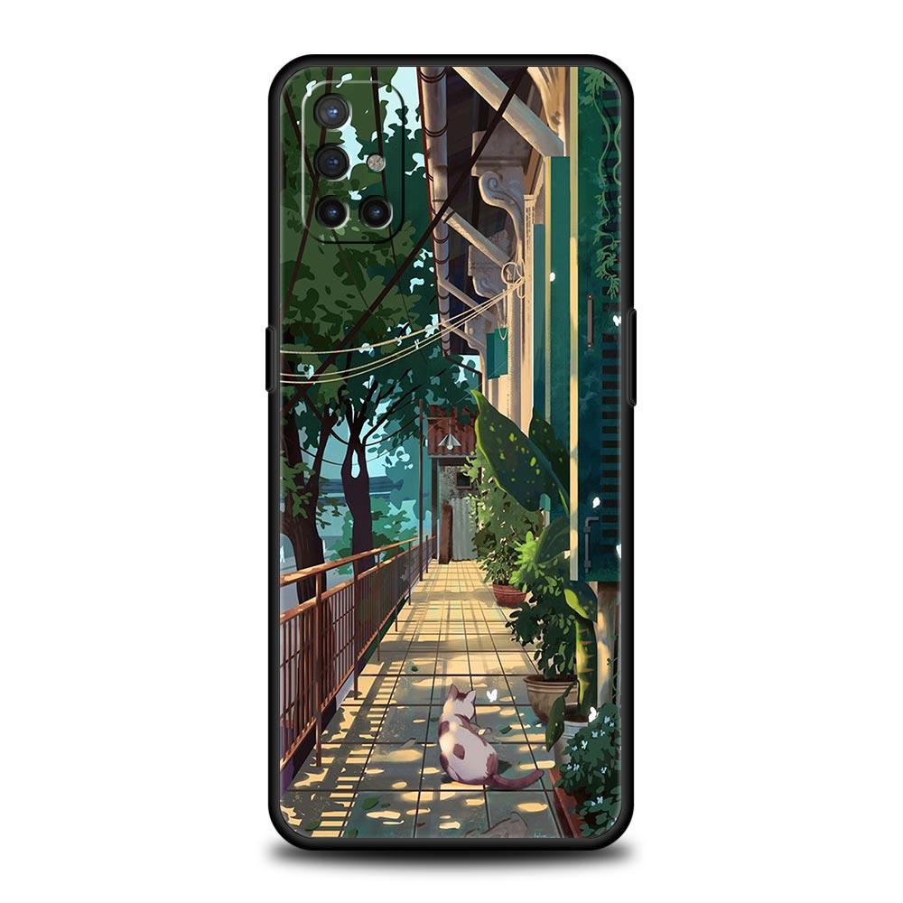 Phone Case For OnePlus 11 10 9 Pro 9T 12R 10R 9R 9RT 10T 8T 8 7 6T 7T Nord 2T CE 2 5G N200 N10 N100 Cover Japan Anime Landscape