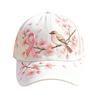 Bestickte Biene Baseballkappe mit Strass-Schleife, Muster aus Bienen und Schmetterlingen, Sonnenschutz mit gebogenem Schirm, Verstellbare Metallschnalle, Sportlich, für alle Jahreszeiten