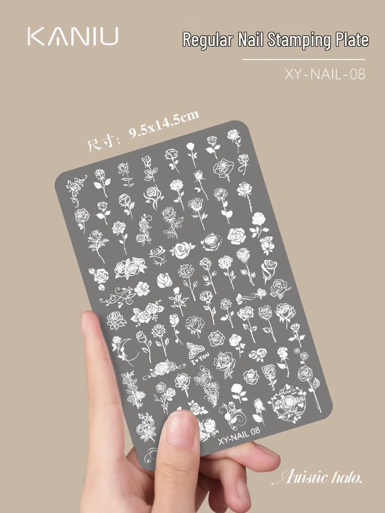 Płytki do zdobienia paznokci w stylu chińskim - Wzory motyli, koronki, kwiatowe i bambusowe